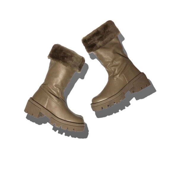 Free People x Equitaire Charlee Mid Shearling Fur Boots $348 - Picture 2 of 14